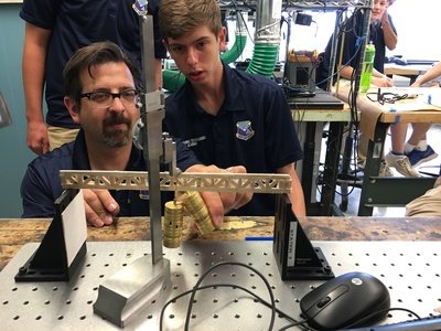 Members of Civil Air Patrol doing Aerospace education program